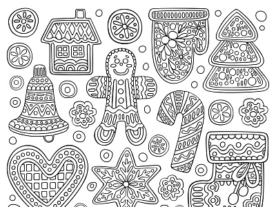 Christmas coloring page. design icon illustration logo vector