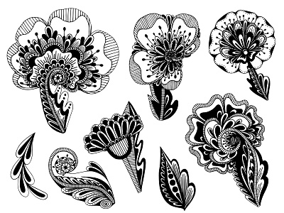 Floral elements set