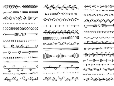 Set of simple text separators