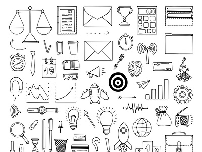 Business symbols set