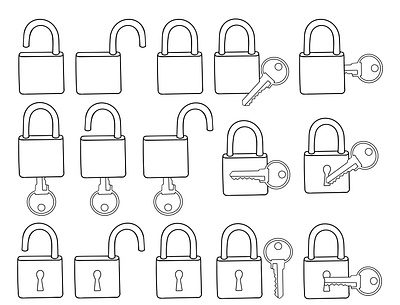Locks with keys element