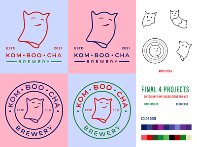 KOMBOOCHA LOGO DESIGN artdesigns branding design graphic design illustration illustrator logo logo folio logodesign logos ui vector