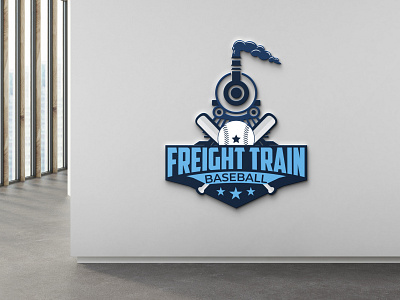 Freight Train Baseball Logo Design art artdesigns baseball branding design graphic design illustration illustrator lettermark logo logodesign logos minimal natural real estate train ui vector wordmark