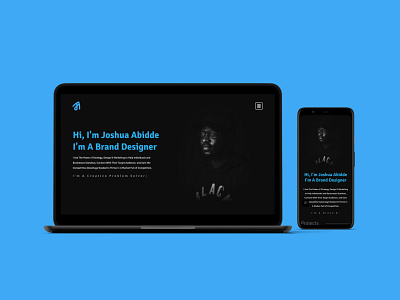 Portfolio website for a brand designer Joshua Abidde