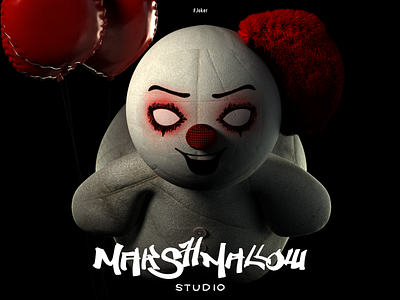 Halloween toy #Joker Limited Edition 3d c4d evil figure halloween handmade illustration joker marshmallow model toy