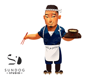 Masterchef 2d animation asian character cook game gif japan noodles pick
