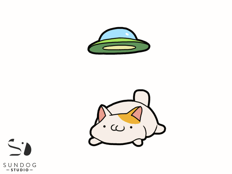 UFO cats cute fun sticker ufo wico
