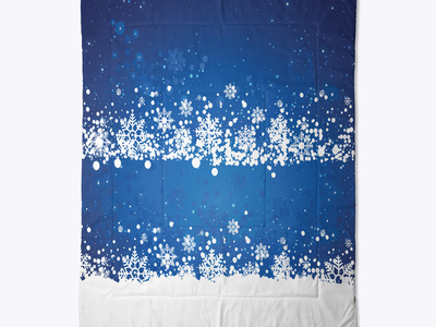 Blue Christmas Comforter design product design teespring