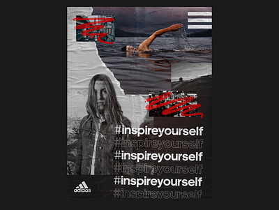 Adidas _ #inspireyourself adidas adobe adobe photoshop advertising art direction basketball branding city concept art design football nike outdoor poster soccer sportswear women