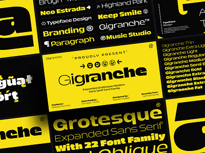 Gigranche Font - Modern Expanded Grotesque Sans Serif Style bold font expanded font font font family fonts free font gigranche gigranche font grotesque font logotype modern font modern sans serif multilingual font sans serif streetwear font typeface typography