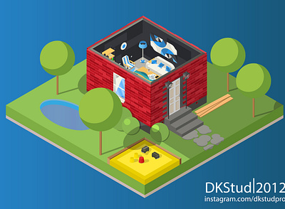 Home 2d 3d adobe illustrator design illustration isometric vector