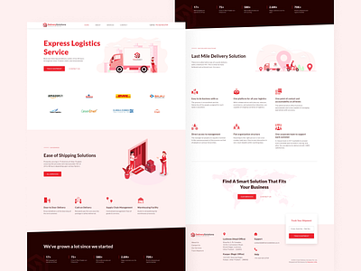 Delivery service company Website UX/UI Design