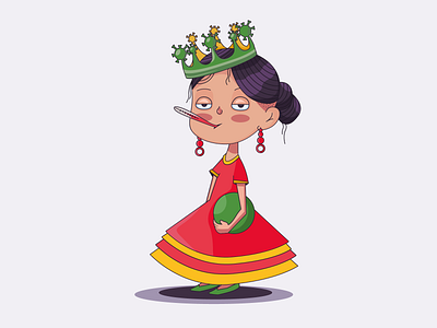 Oh my God, I'm the queen... illustration the character vector