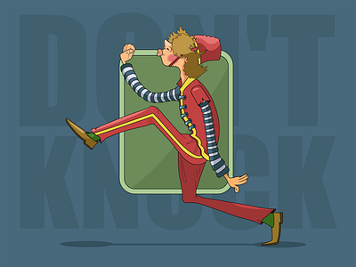 don't knock illustration the character vector