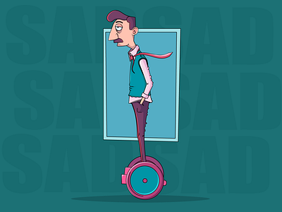 sad man illustration the character vector