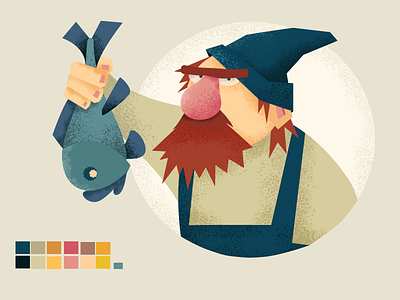 fisherman illustration the character vector