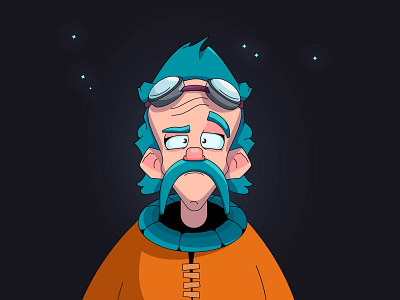 retro space dude illustration old new the character