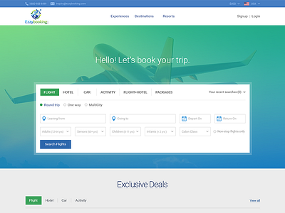 Ezzybooking website / Travel Website