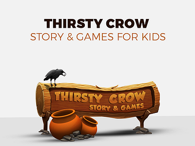 Thirsty Crow- Story & Games for iPad illustration ipad games