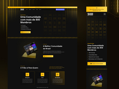 Landing Page - Tribo Criativa design figma interface landing page site ui ui design ux design website