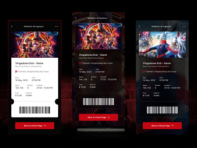 Cinema Ticket UI - Daily Challenge, Tribo cinema design figma graphic design interface mobile interface ticket ui ui design ux