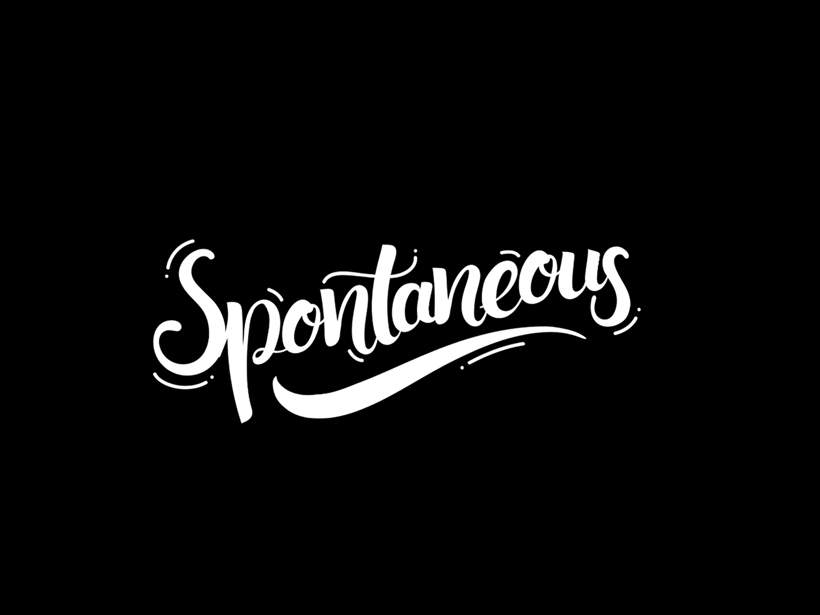 SPONTANOUS animation branding calligraph design flat illustration illustrator typography vector