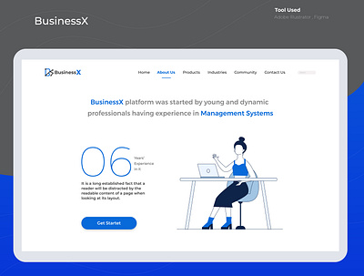 BusinessX art design illustration illustrator logo minimal ui ux web website