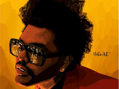 the weeknd  vector portrait by hiboart