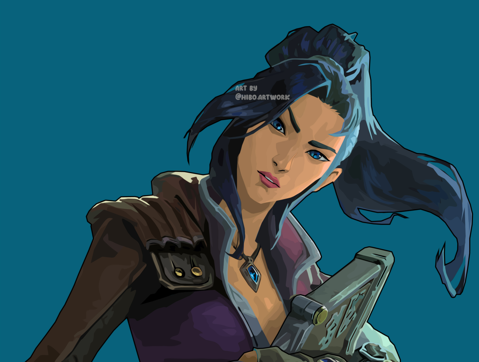 caitlyn arcane art by hiboart by hiboart on Dribbble