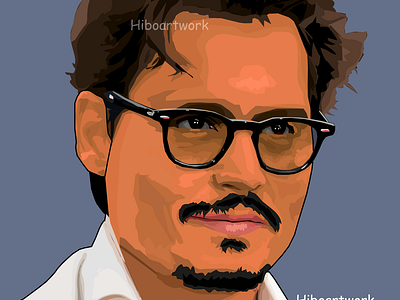 johnny depp vector art by  hiboart