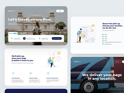 Bag Travel Service app card dashboard design dribbble flat illustration travel ui ux web web design website