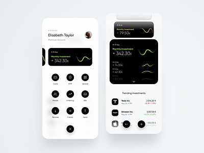 Nobank menu app bank banking card chart dashboard design dribbble ios menu minimal navigation overlay trend ui ux