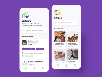 Nutritionist App app color creative dashboard design dribbble fitness health illustration illustrator ios medical minimal sport ui ux