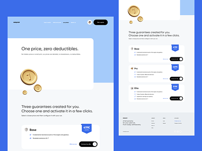 EasyCar Warranty WEB car color creative dashboard design desktop dribbble illustration insurance ios minimal price pricing ui ux warranty web