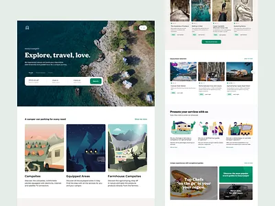 EasyCamper Web airbnb booking creative design dribbble illustration travel travelling ui ux web web design website