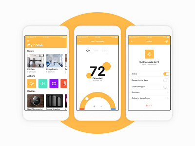 Smart Home App concept app clean color concept creative dashboard design graphic ios11 smarthome ui ux