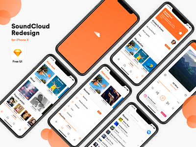 Soundcloud Redesign app concept contest ios iphone x music ui ux visual