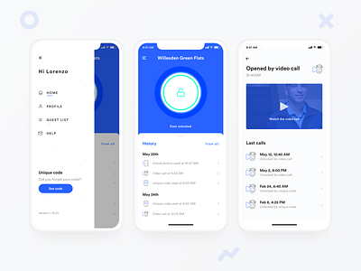 Smart Door App app color creative dashboard design ios ui ux