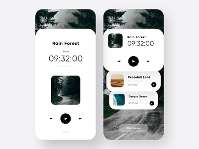 Relax Player App app dashboard design ios music player ui ux