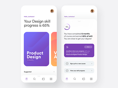 Online teaching app app bank card dashboard design gradient ios minimal teach ui ux