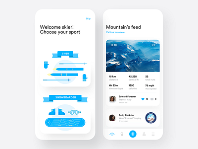 Mountain tracking app