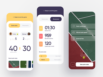 Tennis tracking app app color creative dashboard design dribbble fitness flat hip hop hiwow idea illustration material minimal monitoring sport tennis tracking ui ux