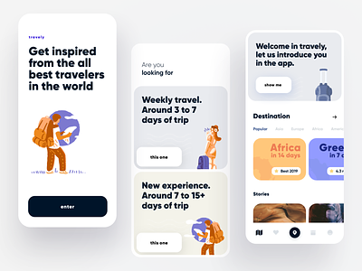 Traveler App app concept dashboard design dribbble illustration ios material minimal travel traveling ui ux