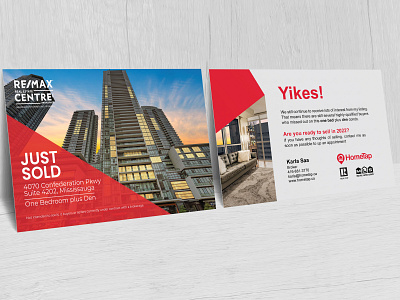 Just Sold Real Estate Postcard Design brochure design direct mail eddm postcard flyer design graphic design postcard postcard design real estate