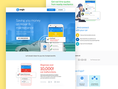 Engie app design homepage icons interface ui website