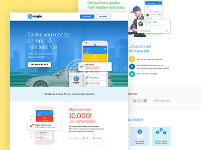 Engie app design homepage icons interface ui website