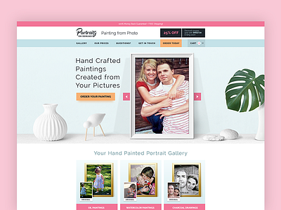 Portraits.On.Demand design header homepage interaction ui ux website