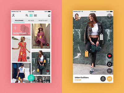 inFash app design fashion interaction interface iphone mobile screens ui ux