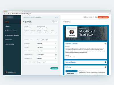 Sales flow dashboard