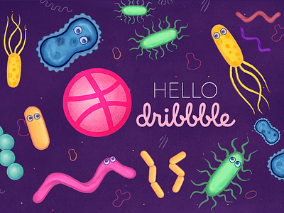 Hello Dribbble!! design dribbble icon illustration vector
